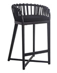 Makena Teak & Rattan Barchair Black - KULALA Living