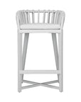 Makena Teak & Rattan Barchair White - KULALA Living