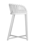 Makena Teak & Rattan Barchair White - KULALA Living