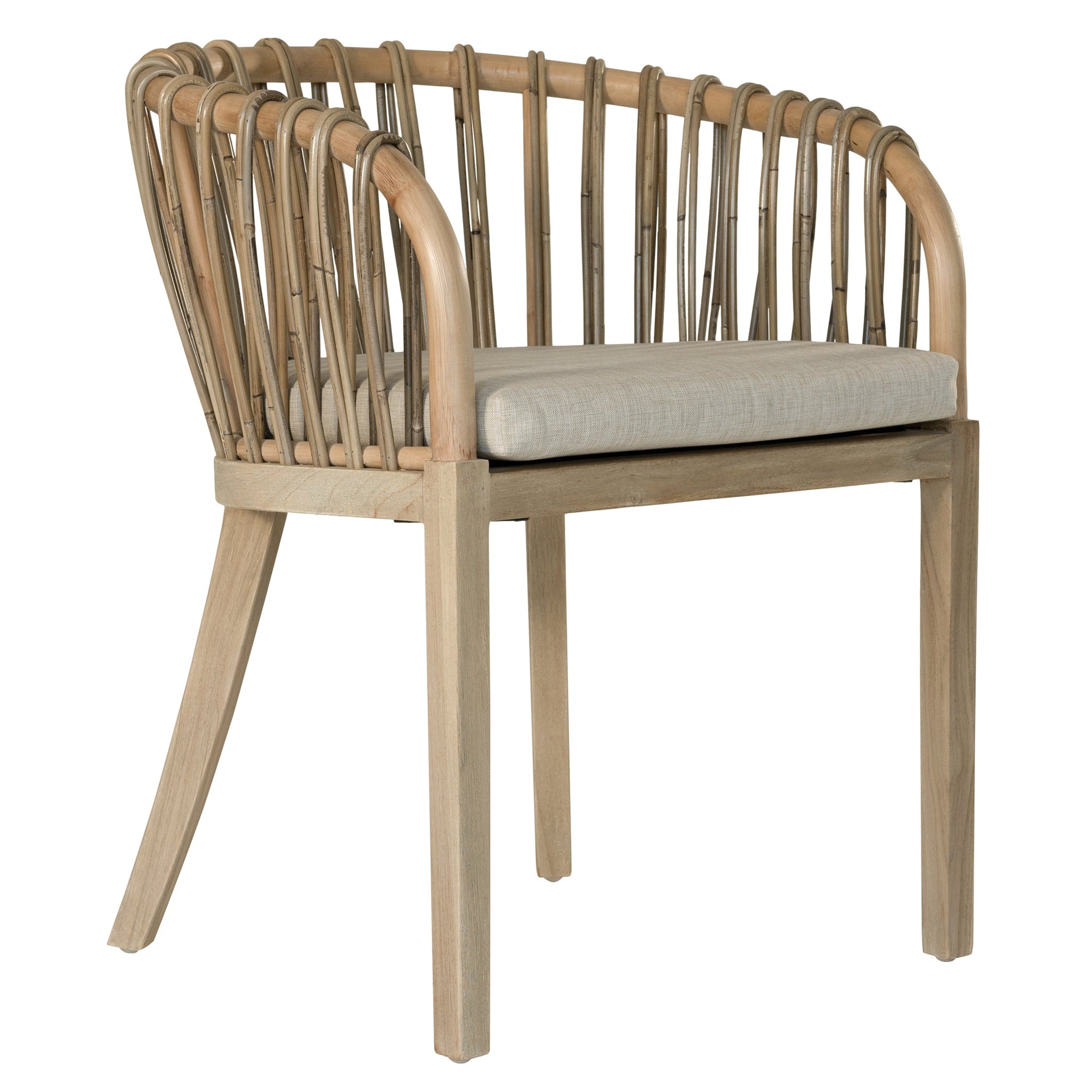 Makena Teak & Rattan Dining Chair Natural - KULALA Living