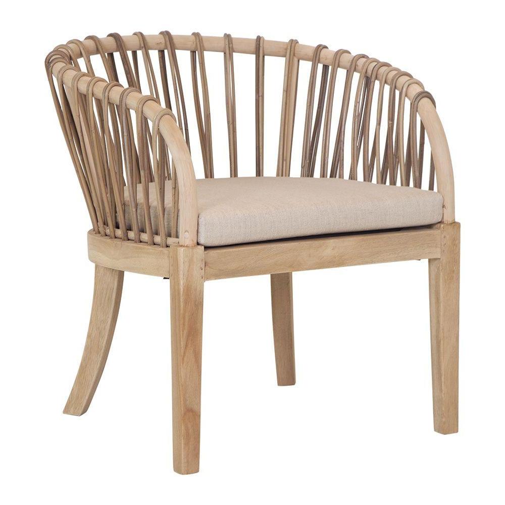 Makena Teak & Rattan Occasional Chair Natural - KULALA Living