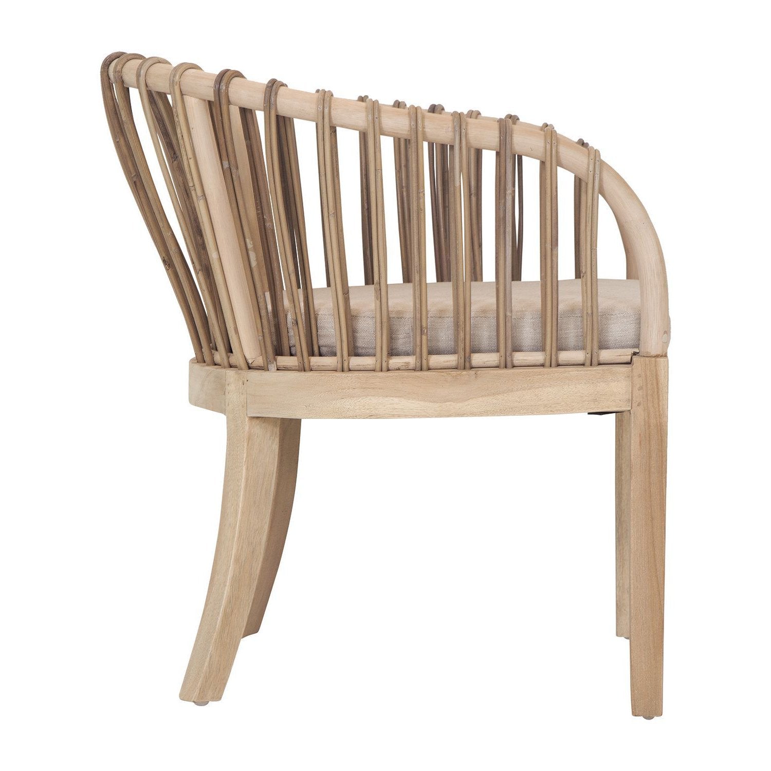 Makena Teak &amp; Rattan Occasional Chair Natural - KULALA Living