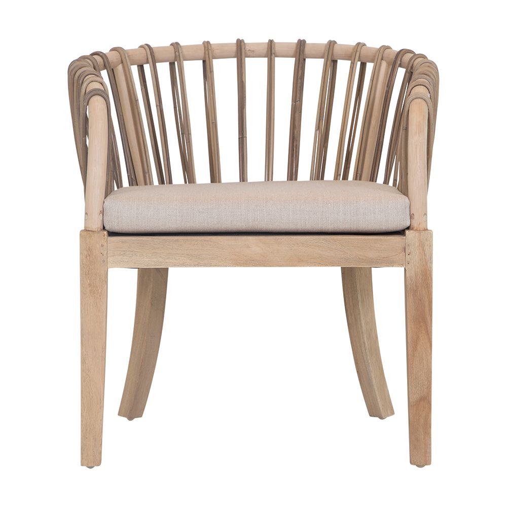 Makena Teak &amp; Rattan Occasional Chair Natural - KULALA Living