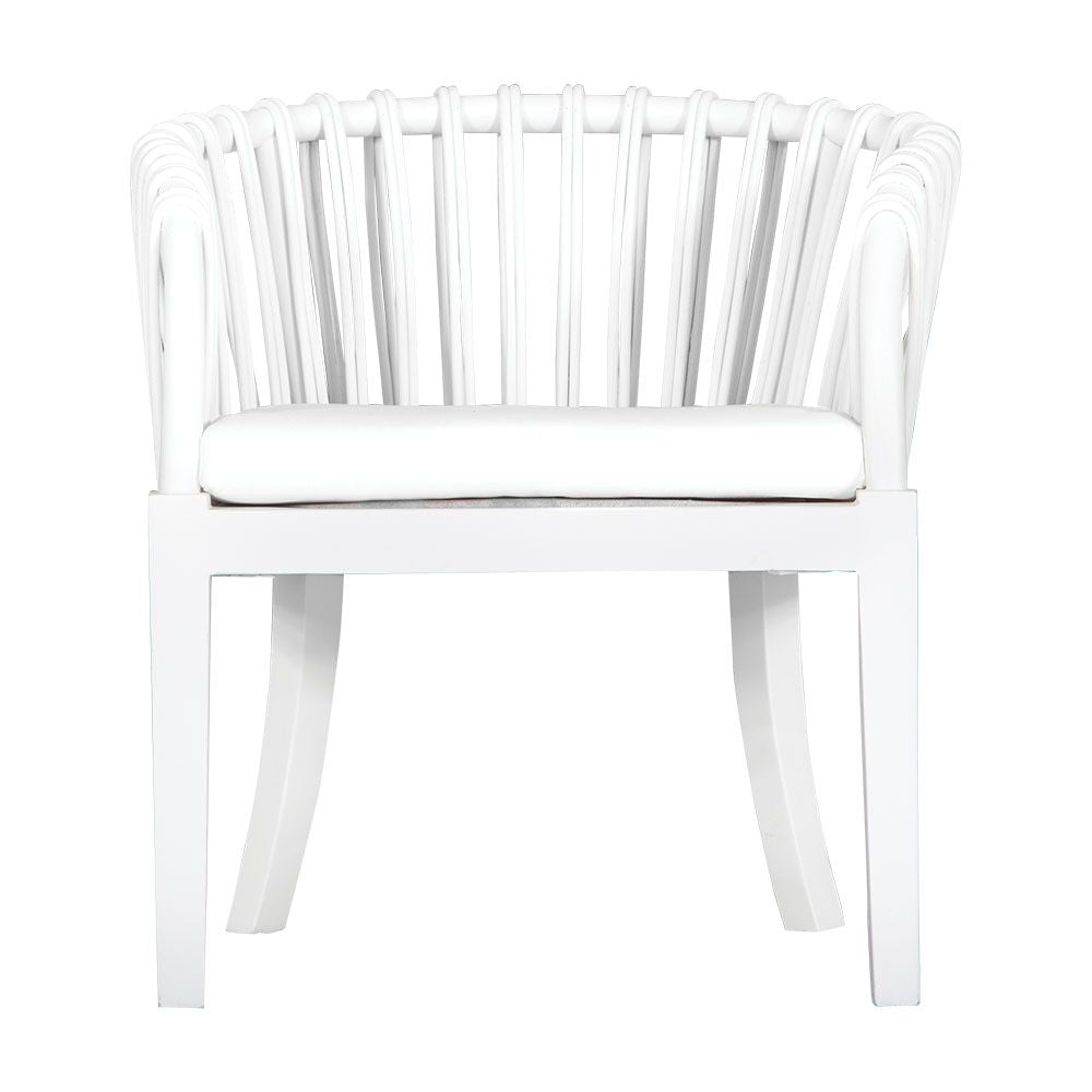 Makena Teak & Rattan Occasional Chair White - KULALA Living