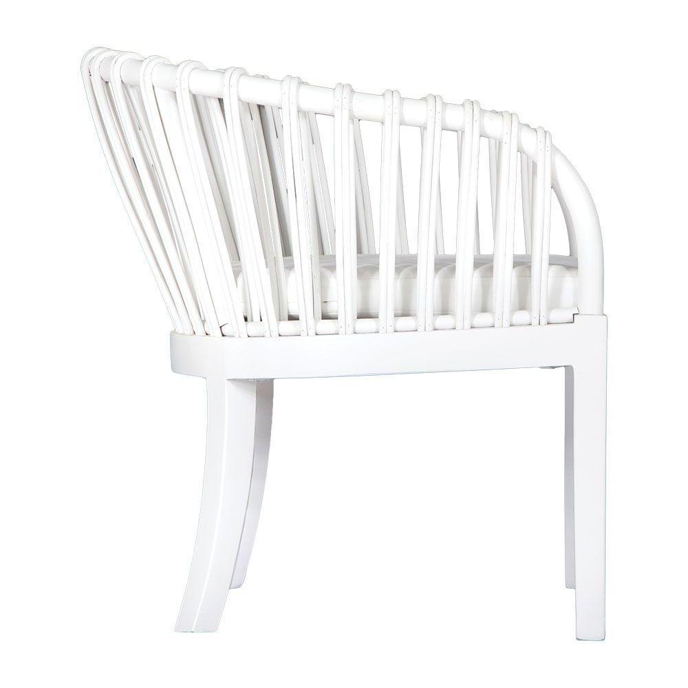 Makena Teak & Rattan Occasional Chair White - KULALA Living