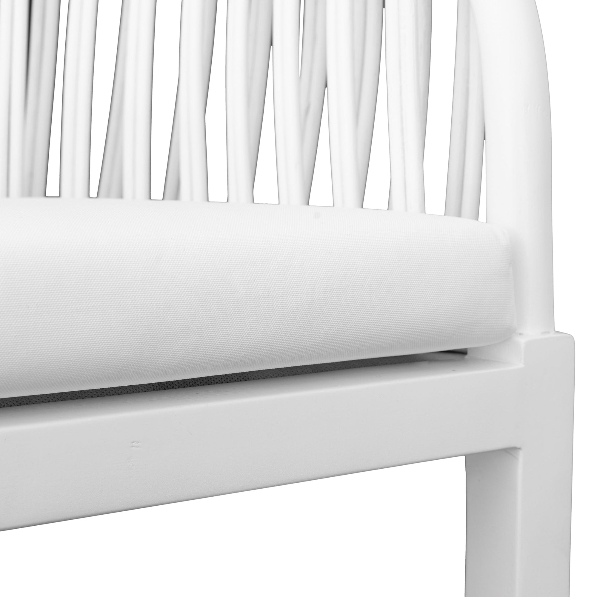 Makena Teak &amp; Rattan Dining Chair | White