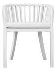 Makena Teak & Rattan Dining Chair | White