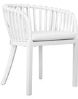 Makena Teak & Rattan Dining Chair | White