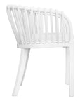 Makena Teak & Rattan Dining Chair | White