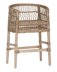 Malawi Handwoven Rattan and Natural Wood Barchair