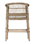 Malawi Handwoven Rattan and Natural Wood Barchair