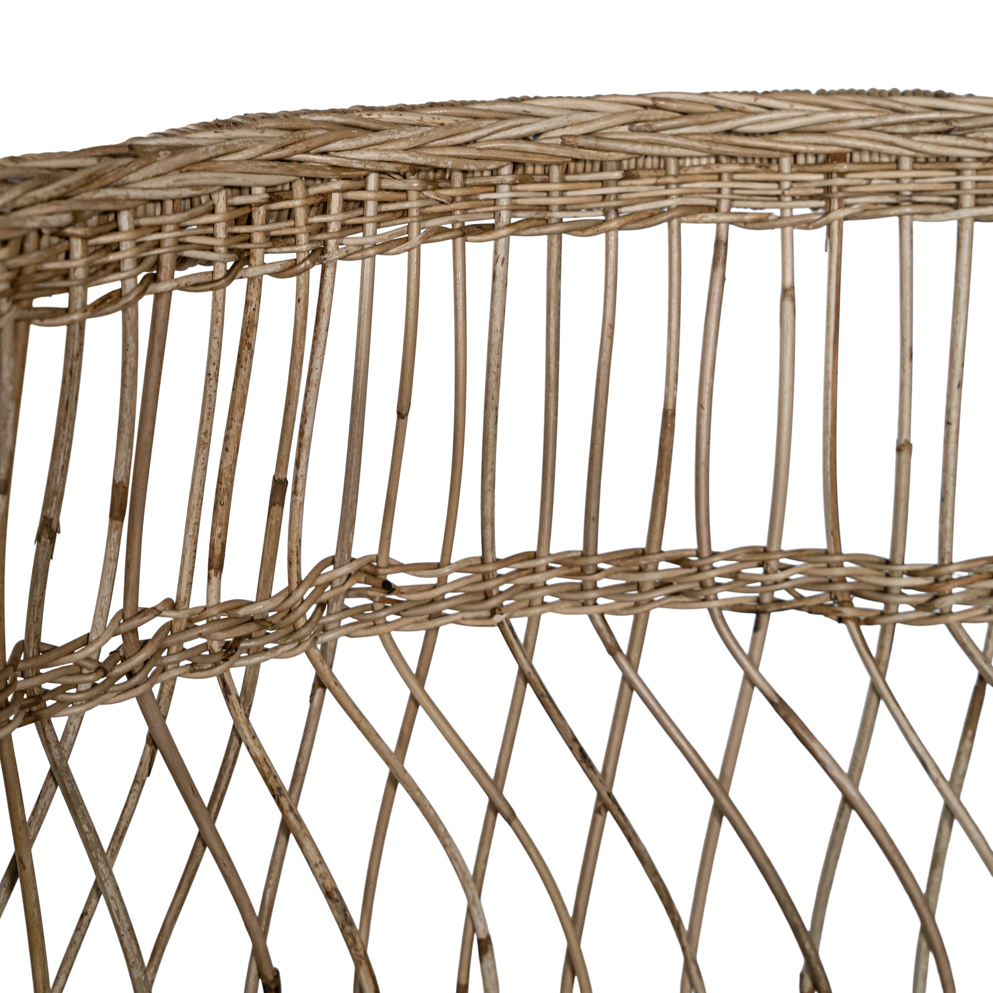 Malawi Handwoven Rattan and Natural Wood Barchair