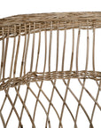 Malawi Handwoven Rattan and Natural Wood Barchair