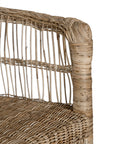 Malawi Handwoven Rattan and Natural Wood Barchair