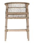 Malawi Handwoven Rattan and Natural Wood Barchair