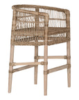 Malawi Handwoven Rattan and Natural Wood Barchair