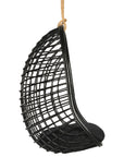 Mali Rattan Hanging Chair Black - KULALA Living