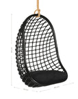 Mali Rattan Hanging Chair Black - KULALA Living