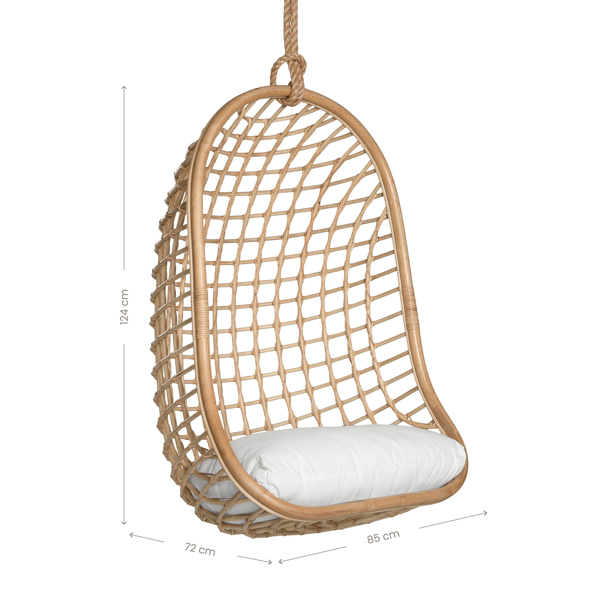 Mali Rattan Hanging Chair Natural - KULALA Living