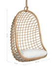 Mali Rattan Hanging Chair Natural - KULALA Living