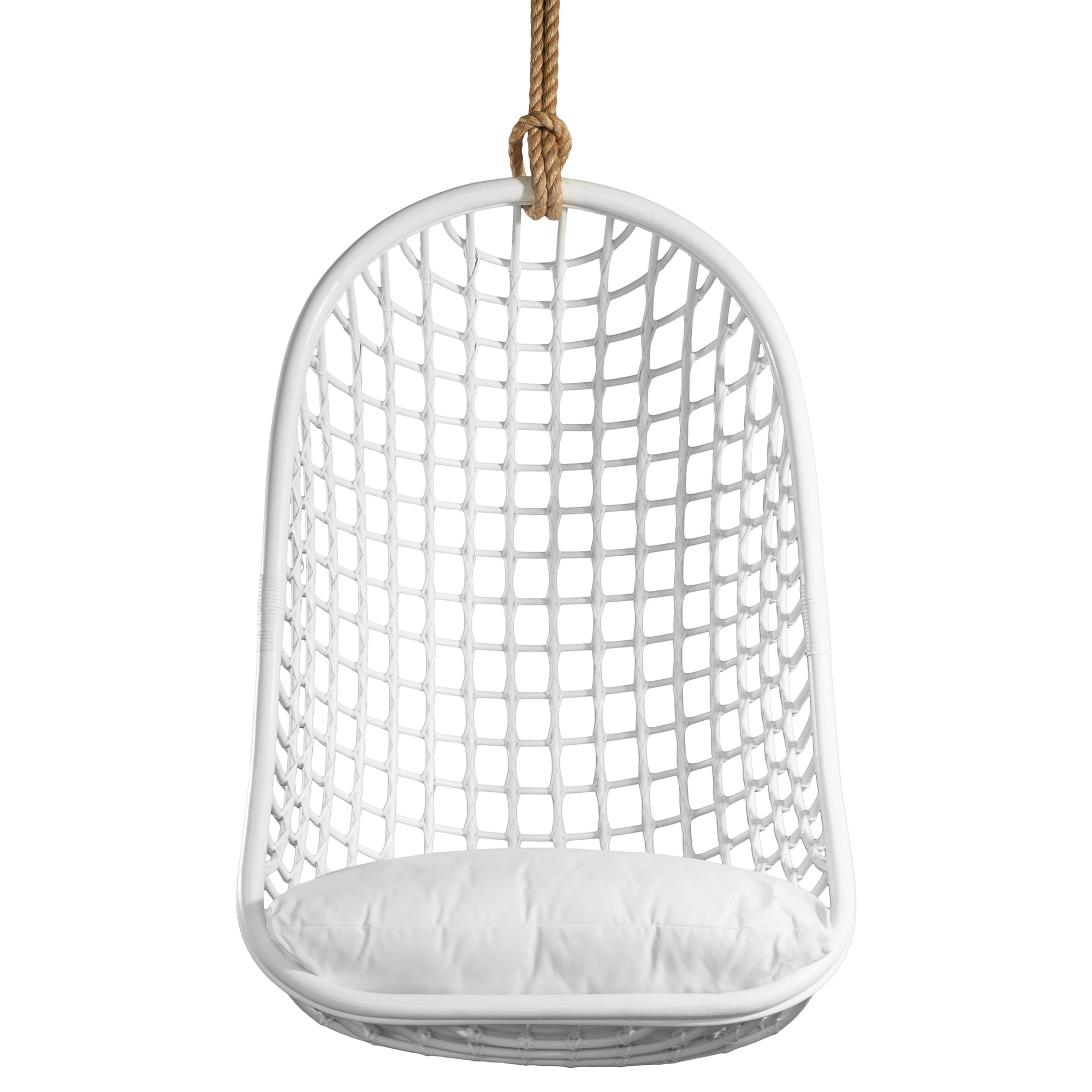 Mali Rattan Hanging Chair White - KULALA Living