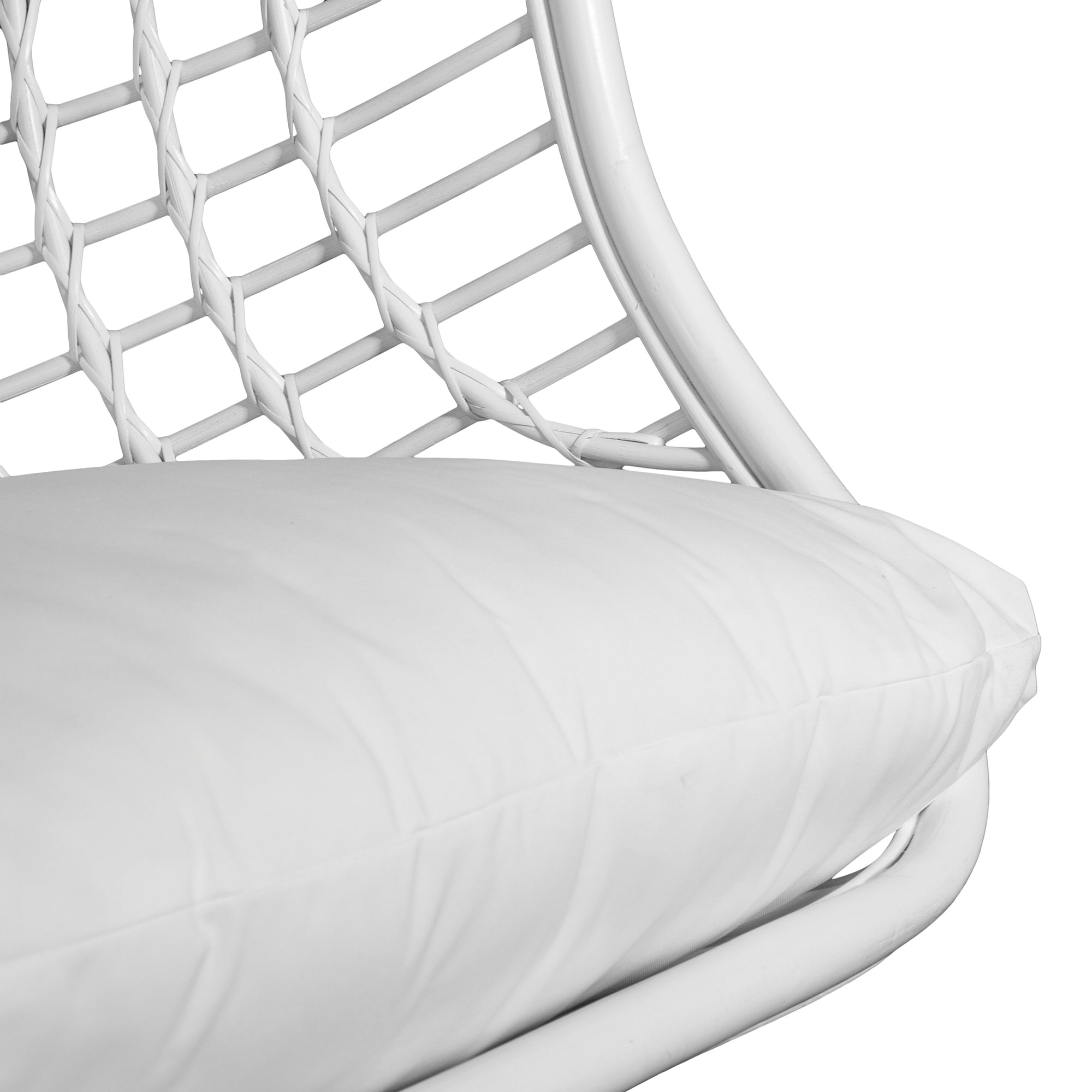 Mali Rattan Hanging Chair White - KULALA Living