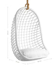 Mali Rattan Hanging Chair White - KULALA Living