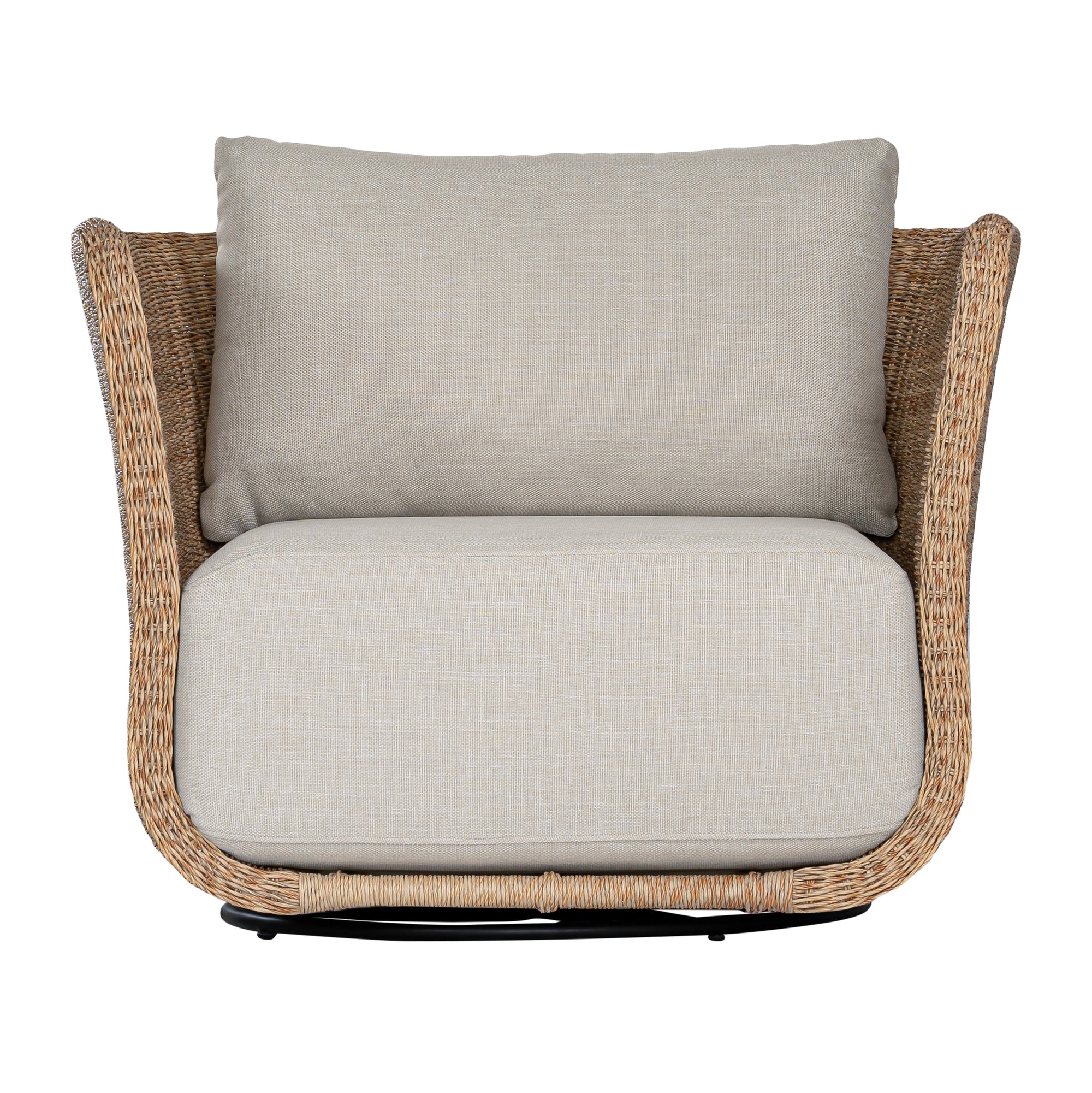 Malusi Outdoor One Seater Lounge Chair - Rattan and Barley Fabric - KULALA Living