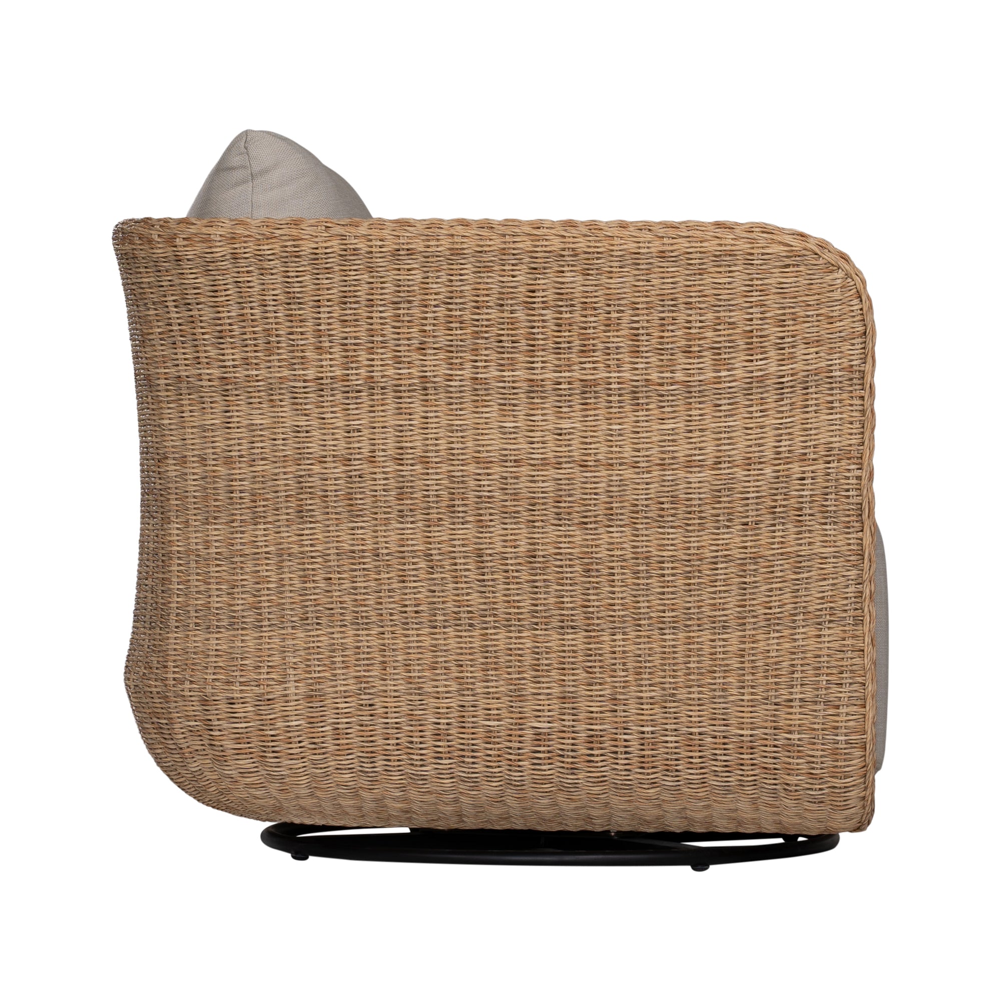 Malusi Outdoor One Seater Lounge Chair - Rattan and Barley Fabric - KULALA Living