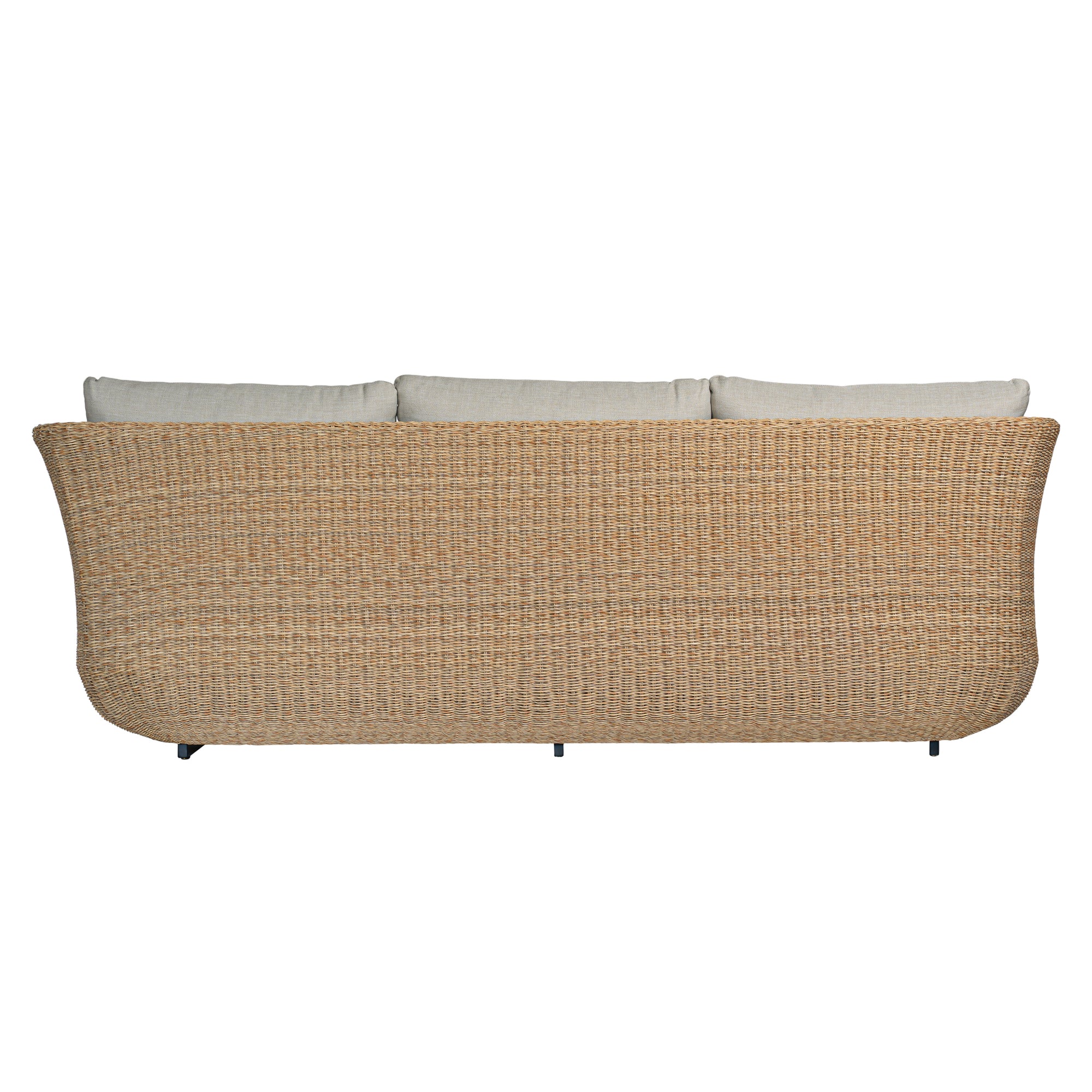 Malusi Outdoor Three Seater Sofa - Rattan and Barley Fabric - KULALA Living