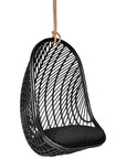 Mandisa Rattan Cocoon Hanging Chair Black - KULALA Living