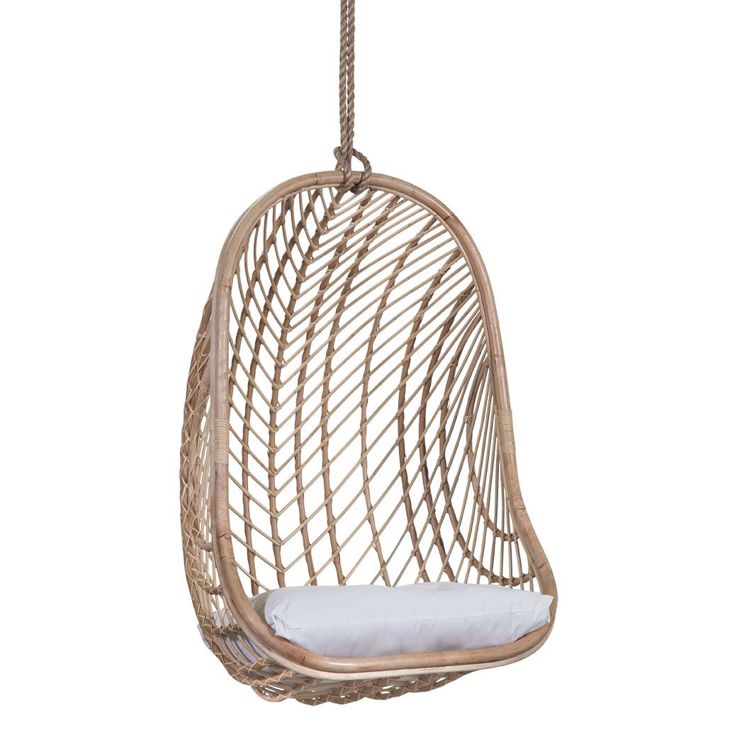 Mandisa Rattan Cocoon Hanging Chair Natural - KULALA Living