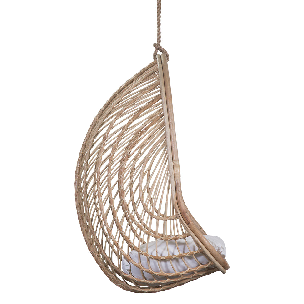 Mandisa Rattan Cocoon Hanging Chair Natural - KULALA Living