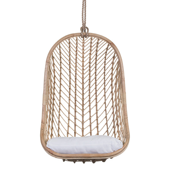 Mandisa Rattan Cocoon Hanging Chair Natural - KULALA Living