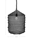 Hand Crafted Wire Mesh Mansa Pendant Light Black