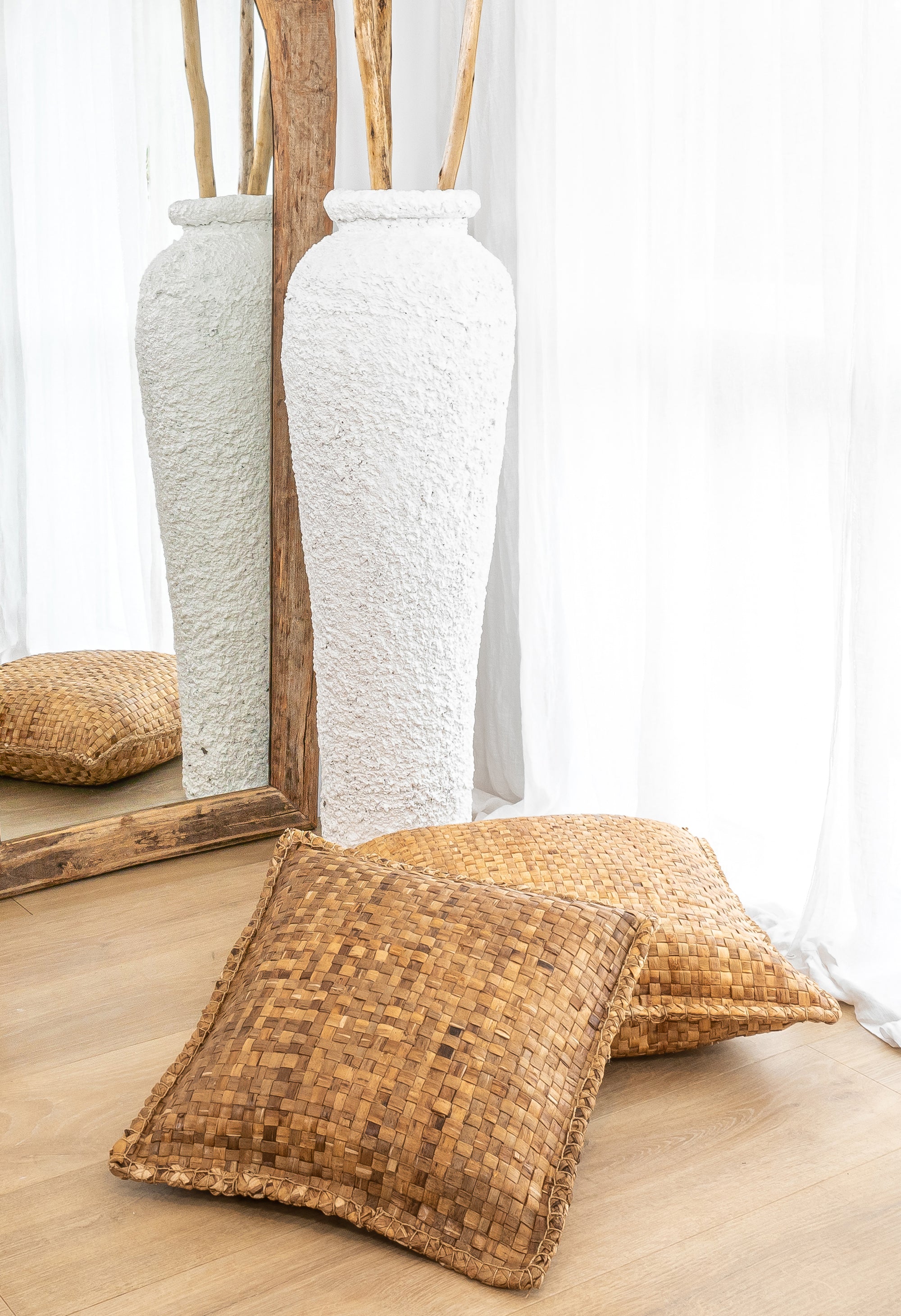 Maputo Handwoven Water Hyacinth Cushion - KULALA Living