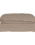 Karima Linen Ottoman Footstool Pouf