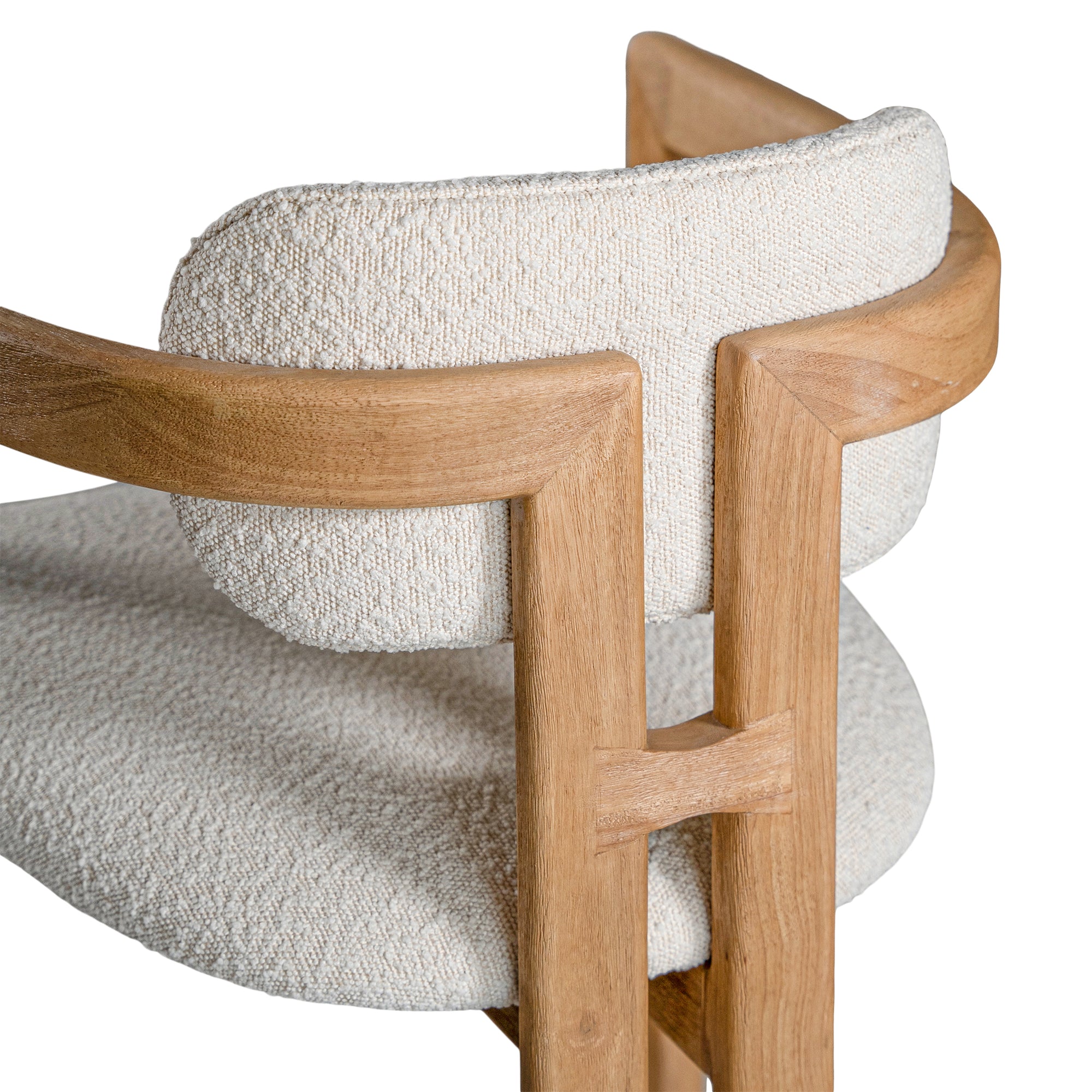 Matisse Timber Upholstered Armchair Ivory - KULALA Living