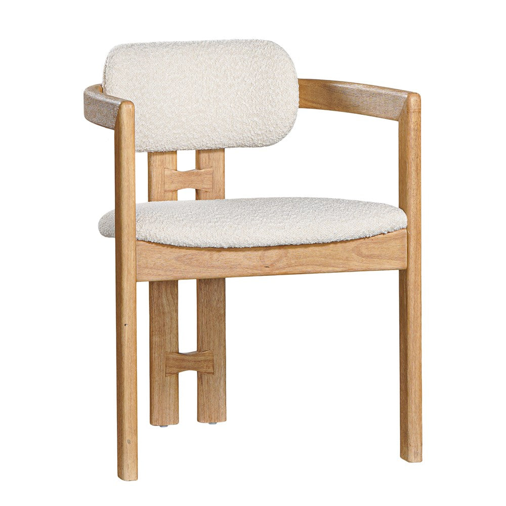 Matisse Timber Upholstered Armchair Ivory - KULALA Living