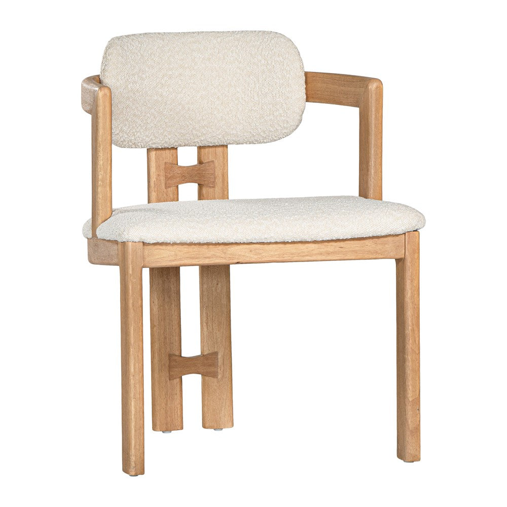 Matisse Timber Upholstered Dining Chair Ivory - KULALA Living