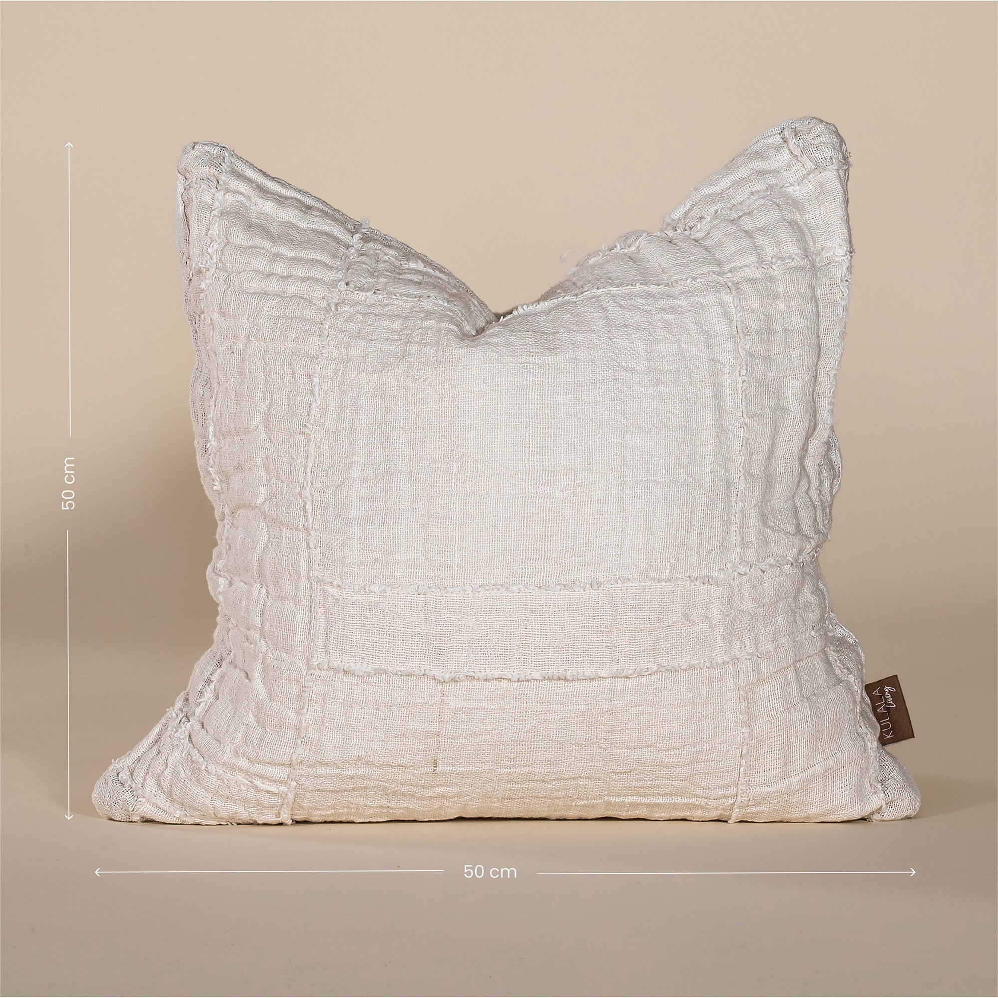 Meadow Linen Square Cushion Cover Ivory - KULALA Living