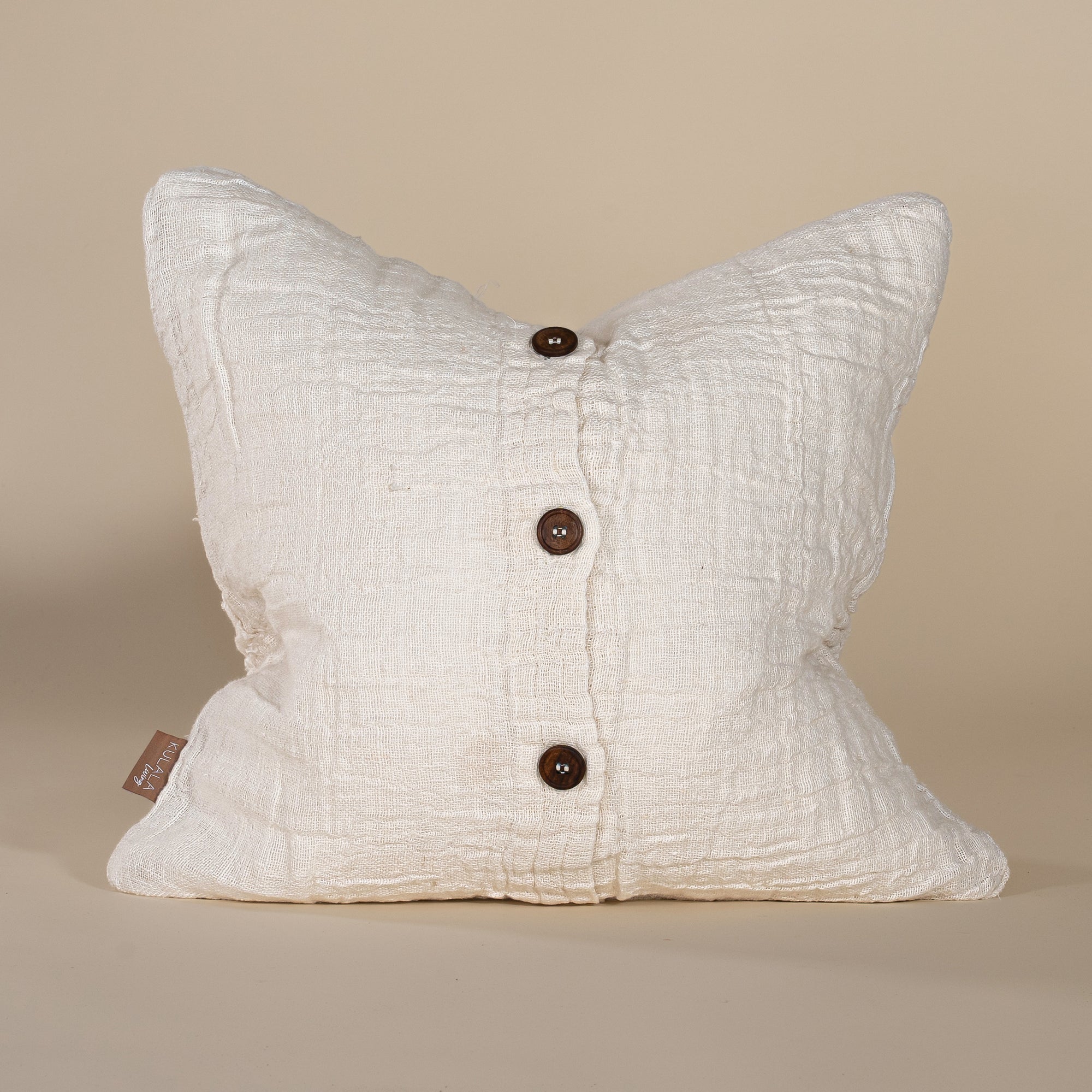 Meadow Linen Square Cushion Cover Ivory - KULALA Living