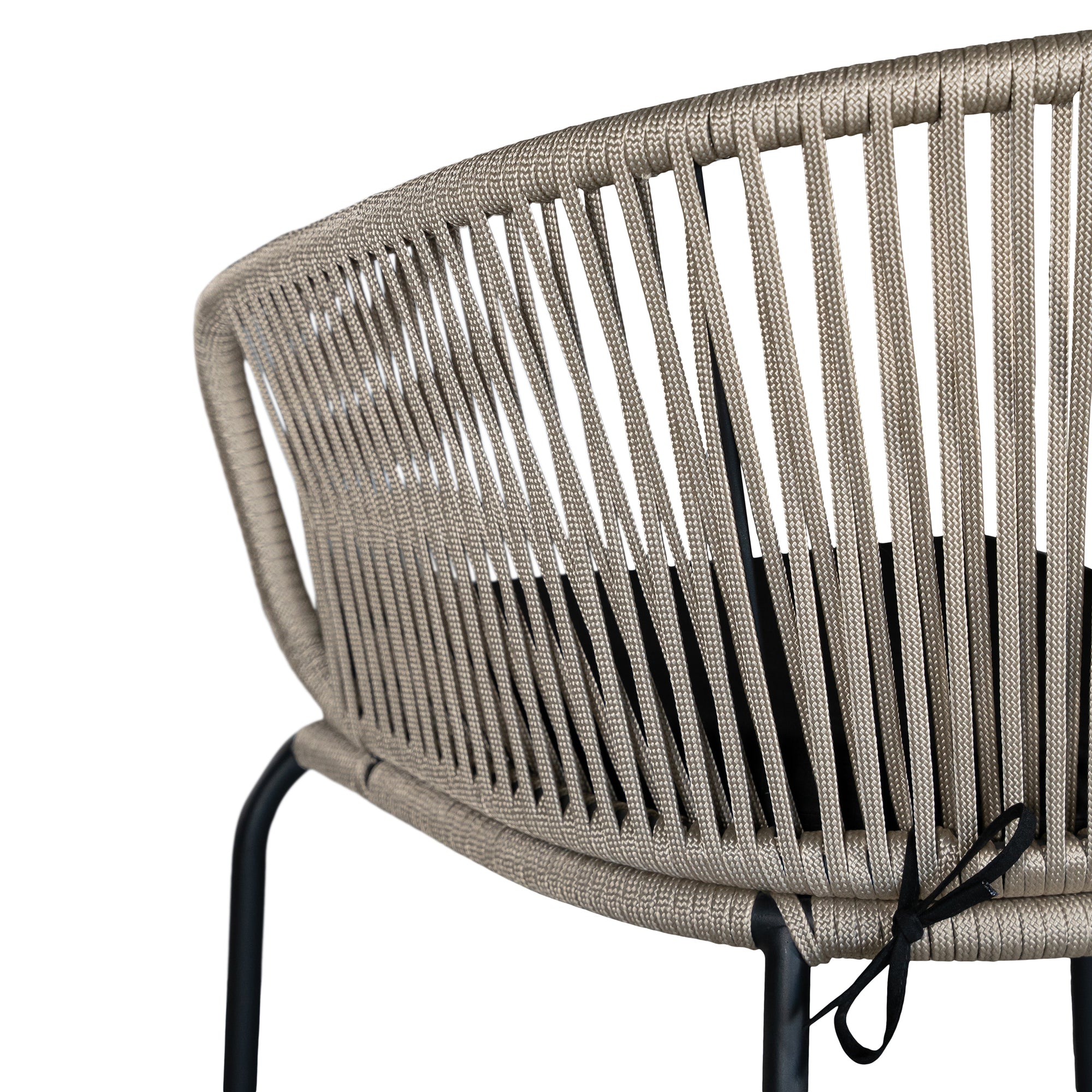 Melela Outdoor Rope Armchair Natural &amp; Black