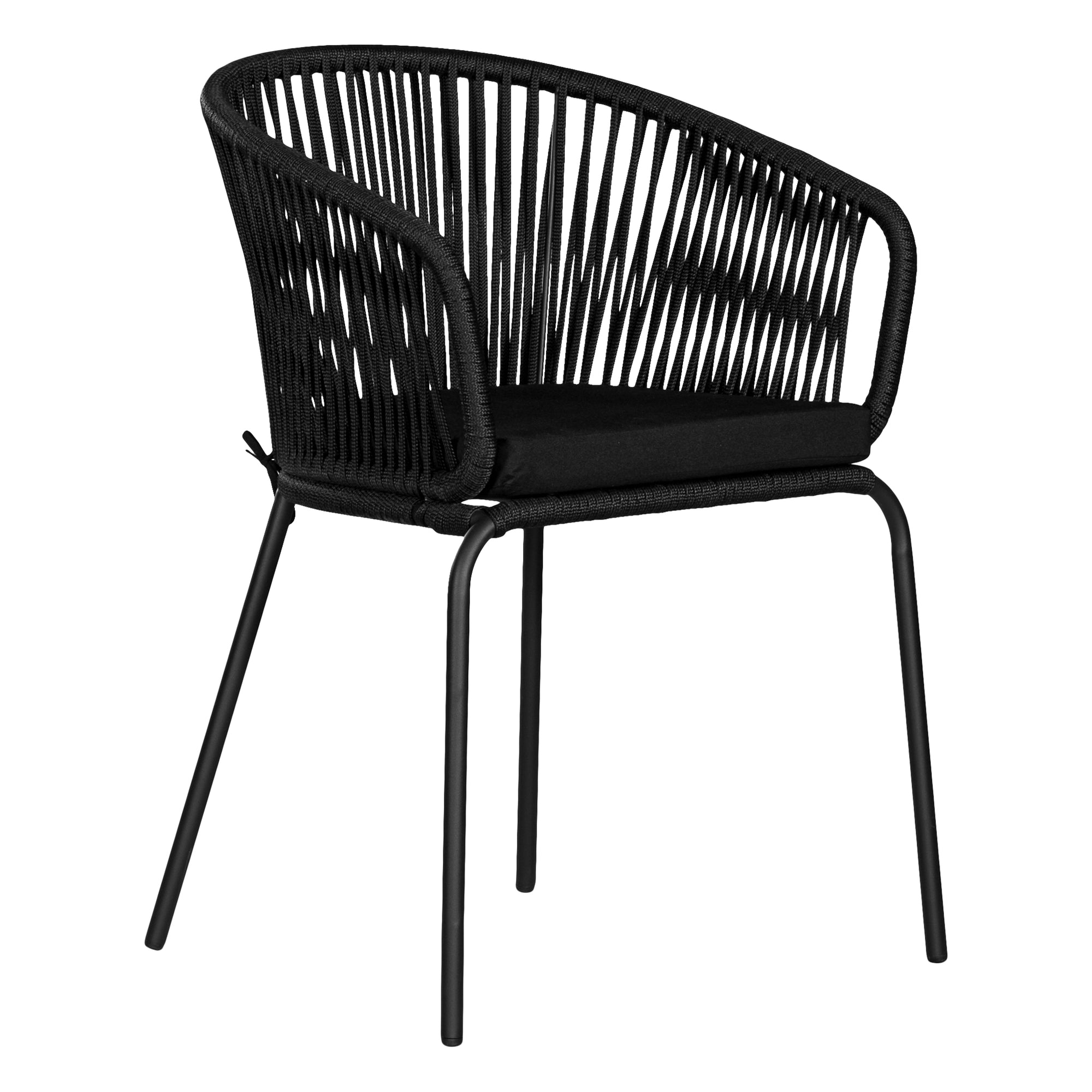 Melela Outdoor Rope Armchair Black - KULALA Living