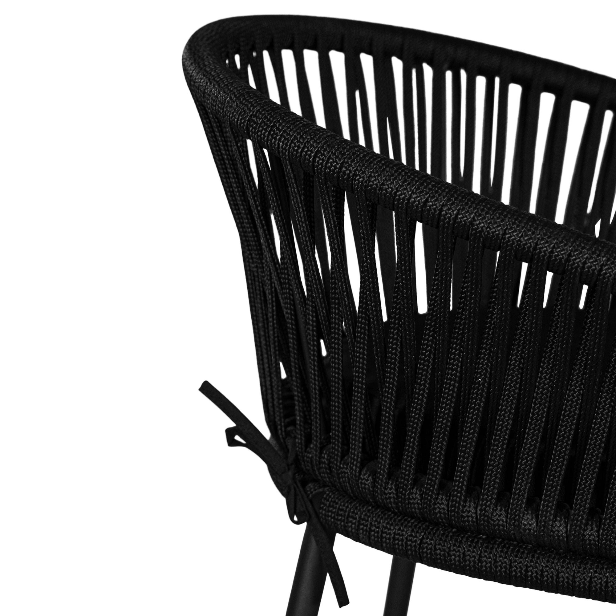 Melela Outdoor Rope Barchair Black - KULALA Living