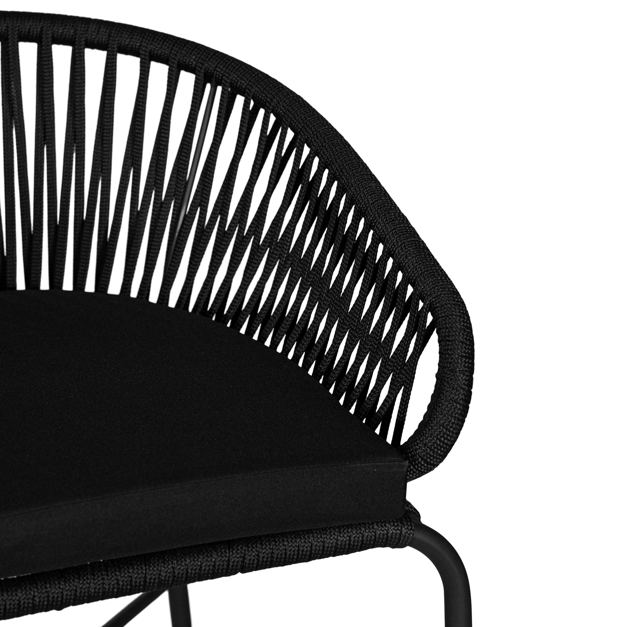 Melela Outdoor Rope Barchair Black - KULALA Living