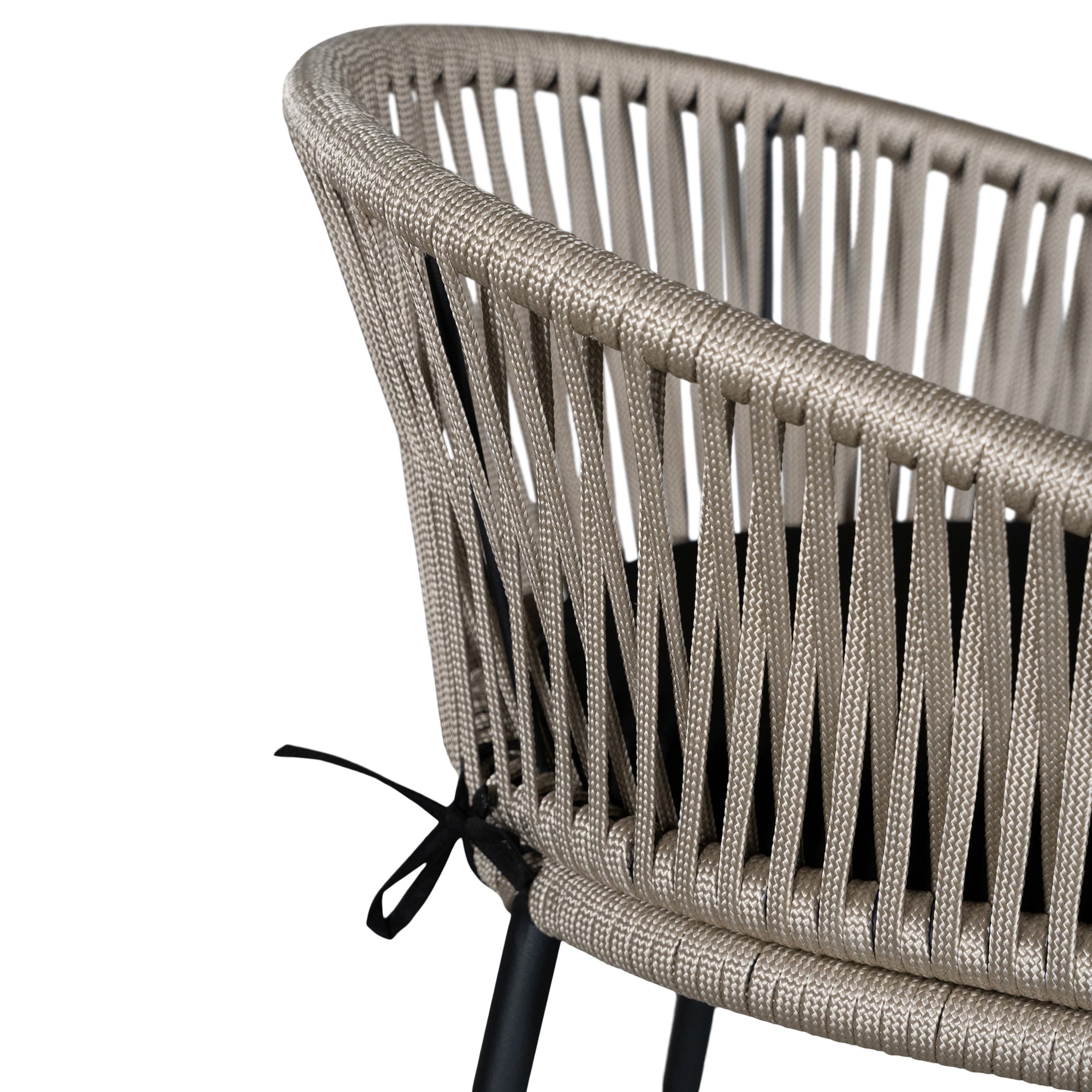 Melela Outdoor Rope Barchair Natural and Black - KULALA Living