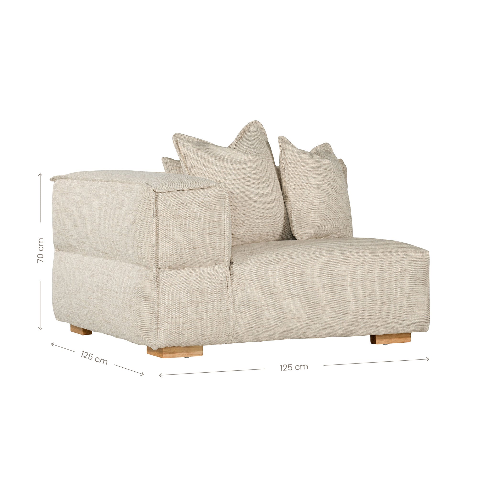 Melonee Fabric Sofa Left Hand Arm - KULALA Living