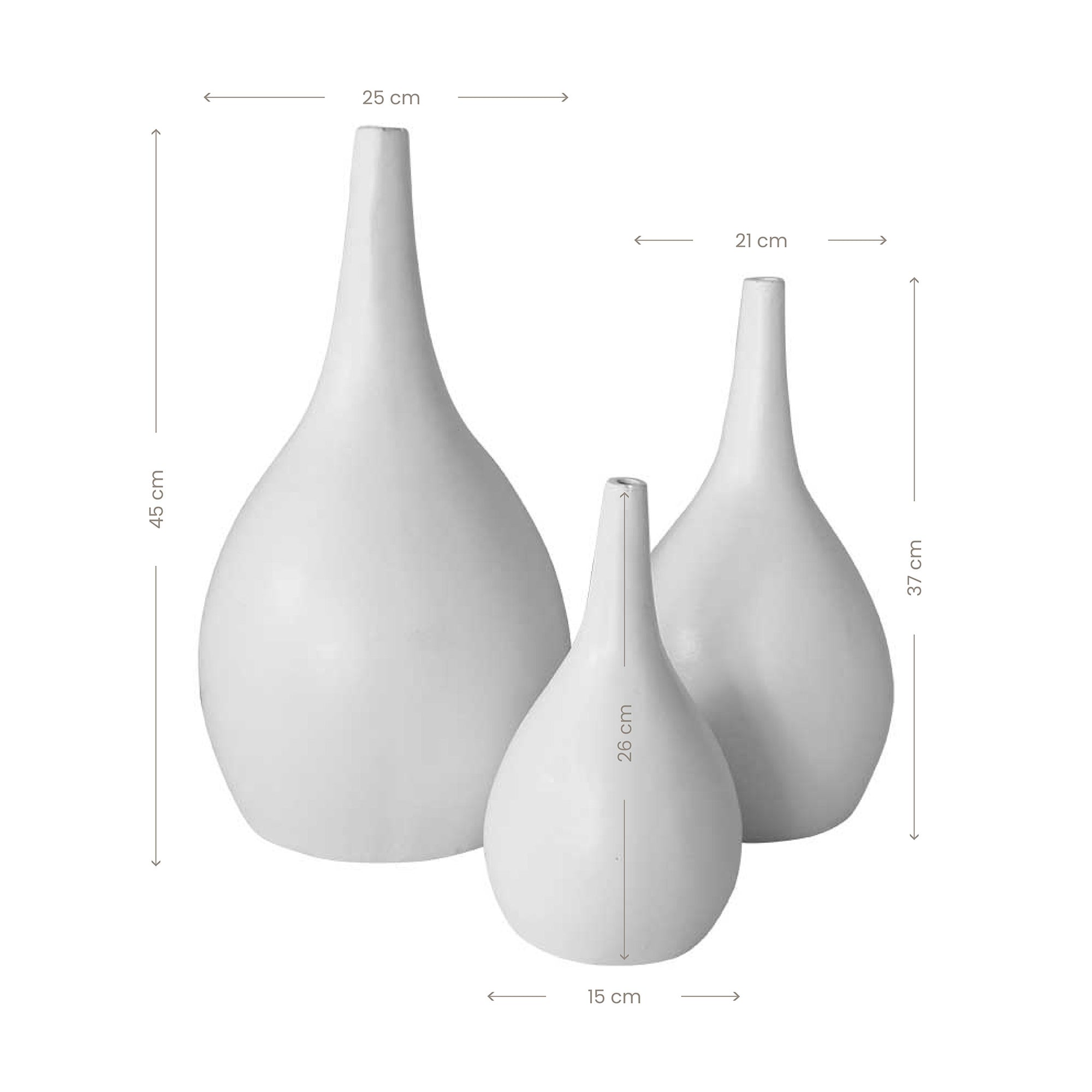 Merowa Cement Vase White - KULALA Living