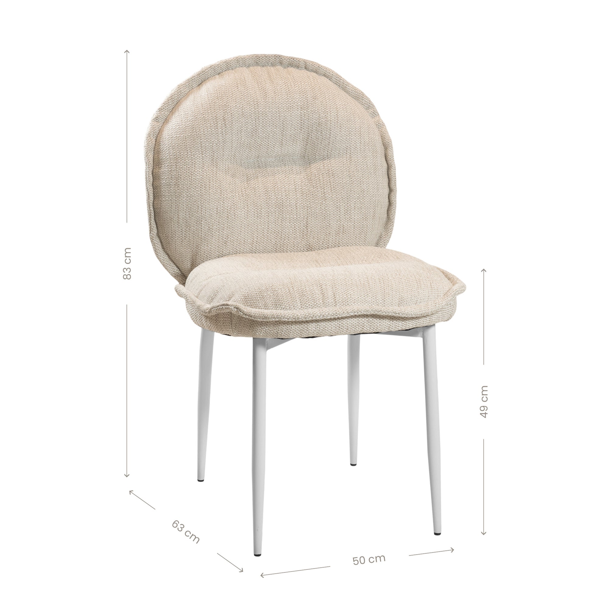 Mhaya Fabric Dining Chair Natural - KULALA Living